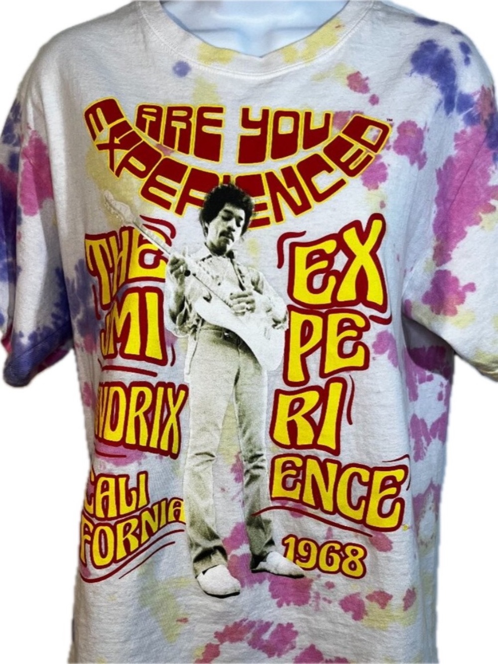 Authentic Hendrix Tie Dye Jimmy Hendrix T-Shirt Size M